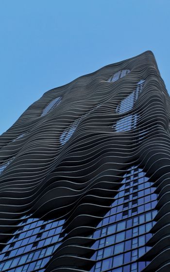 Обои 800x1280 Волнистое здание, Чикаго, Иллинойс, США