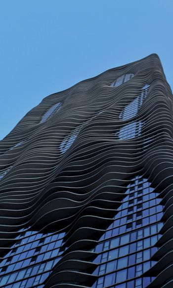 Обои 1200x2000 Волнистое здание, Чикаго, Иллинойс, США