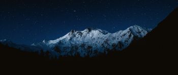 Обои 2560x1080 Нанга-Парбат, гора, ночь