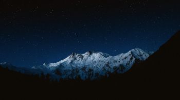 Обои 1600x900 Нанга-Парбат, гора, ночь