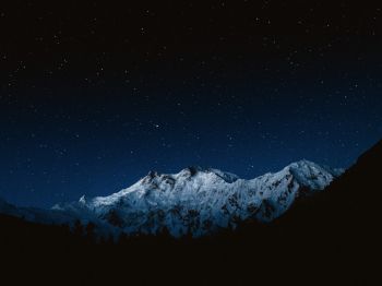 Обои 800x600 Нанга-Парбат, гора, ночь