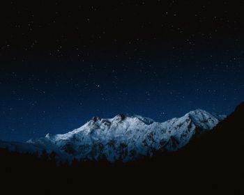 Обои 1280x1024 Нанга-Парбат, гора, ночь