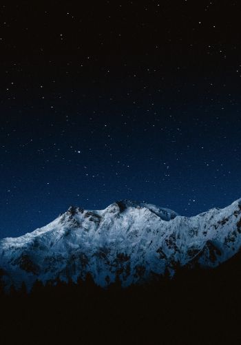 Обои 1668x2388 Нанга-Парбат, гора, ночь