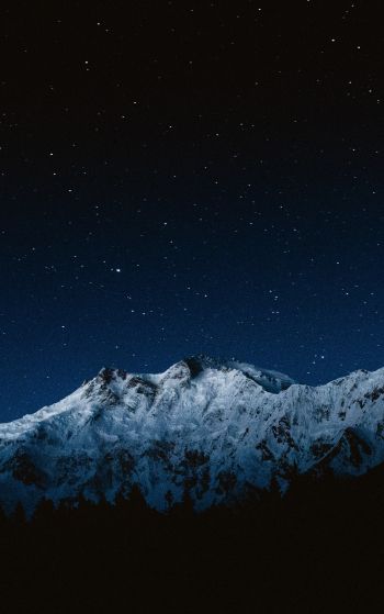 Nanga-Parbat, mountain, night Wallpaper 1752x2800