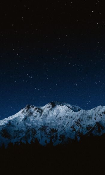 Nanga-Parbat, mountain, night Wallpaper 1200x2000