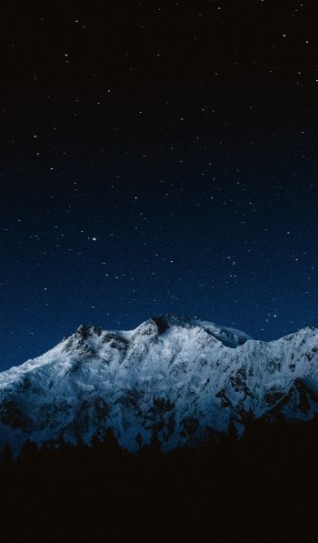 Nanga-Parbat, mountain, night Wallpaper 600x1024