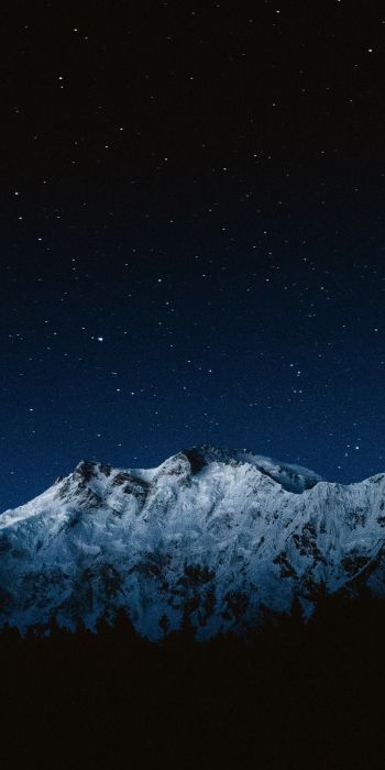 Nanga-Parbat, mountain, night Wallpaper 720x1440