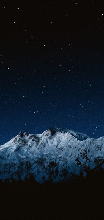 Nanga-Parbat, mountain, night Wallpaper 720x1520