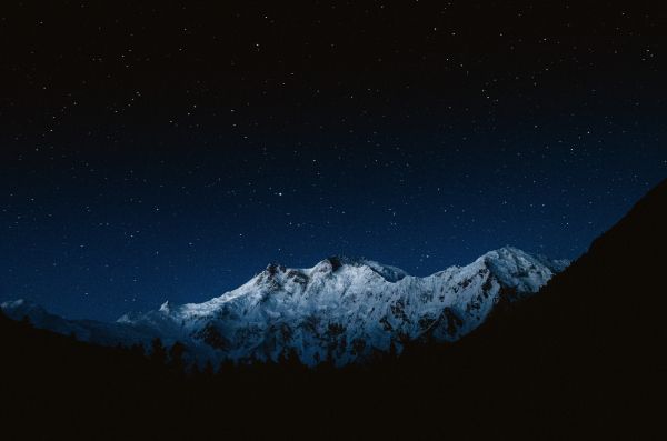 Nanga-Parbat, mountain, night Wallpaper 4355x2884