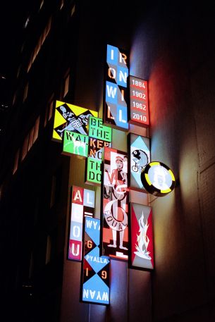 New York, neon, sign Wallpaper 2400x3600