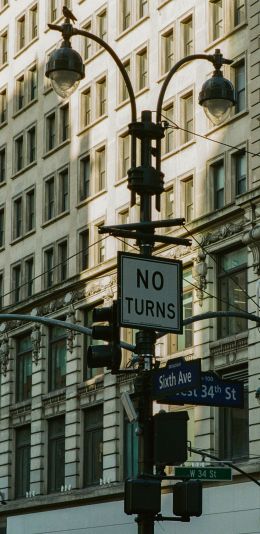 USA, street, traffic light Wallpaper 1080x2220