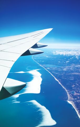 airplane wing, flight Wallpaper 1752x2800