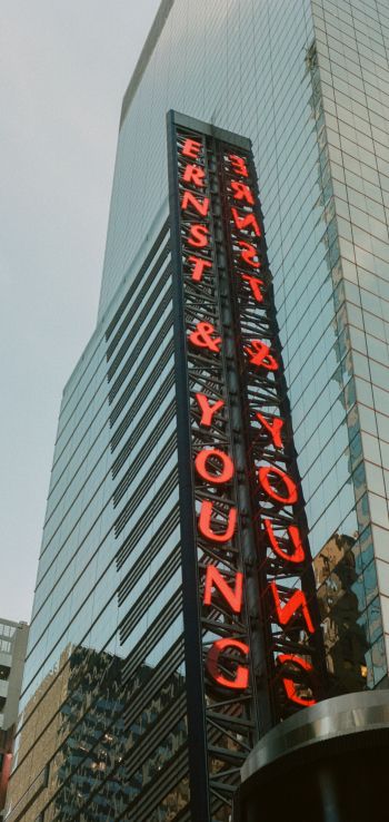 Обои 1080x2280 Таймс-сквер, Манхэттен, Нью-Йорк, США