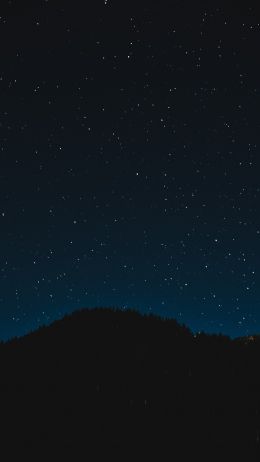 starry sky, night, black Wallpaper 2160x3840