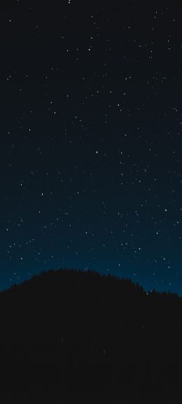 Обои 720x1600 звездное небо, ночь, черный