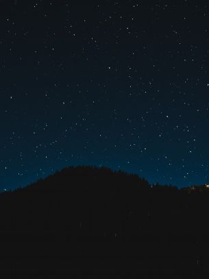 starry sky, night, black Wallpaper 2048x2732