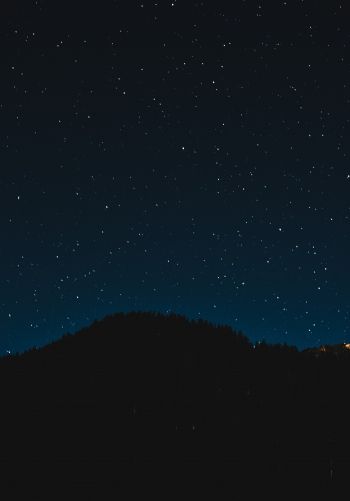 starry sky, night, black Wallpaper 1668x2388