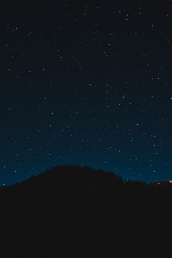 Обои 640x960 звездное небо, ночь, черный