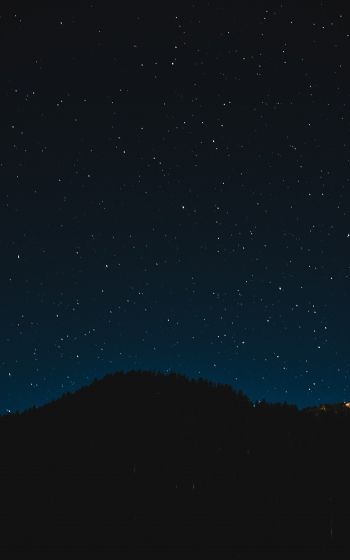 Обои 800x1280 звездное небо, ночь, черный