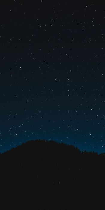 Обои 720x1440 звездное небо, ночь, черный