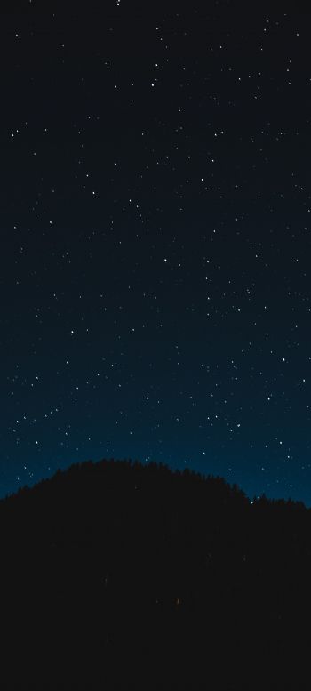 Обои 720x1600 звездное небо, ночь, черный
