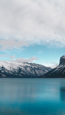 Minnevanka, lake, Canada Wallpaper 640x1136