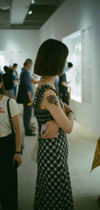 Asia, girl, tattoo Wallpaper 1080x2280