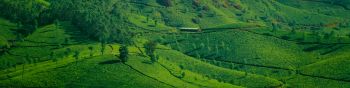 landscape, green, hills Wallpaper 1590x400