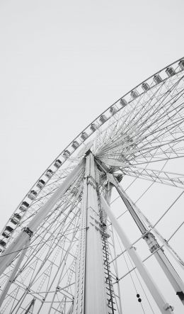 ferris wheel, white Wallpaper 600x1024