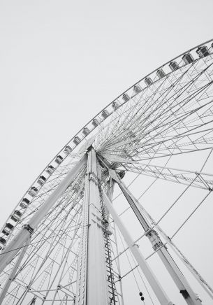 ferris wheel, white Wallpaper 1668x2388