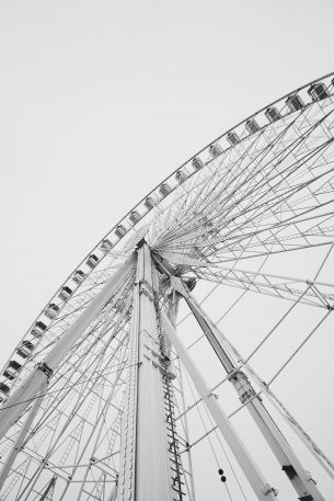 ferris wheel, white Wallpaper 640x960