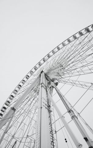 ferris wheel, white Wallpaper 1752x2800