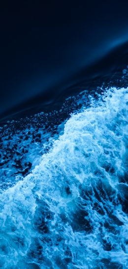 sea, blue, sea foam Wallpaper 1440x3040
