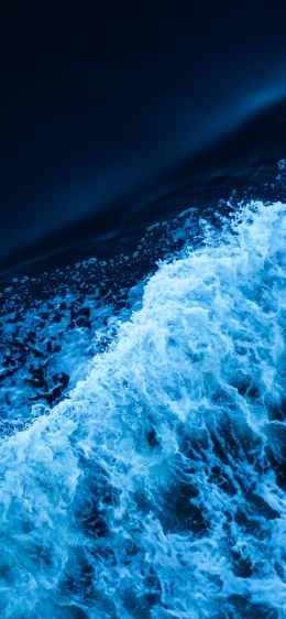 sea, blue, sea foam Wallpaper 1284x2778