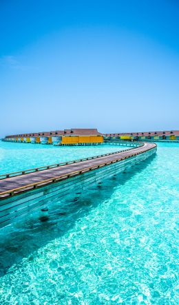 Maldives, blue sea, rest Wallpaper 600x1024