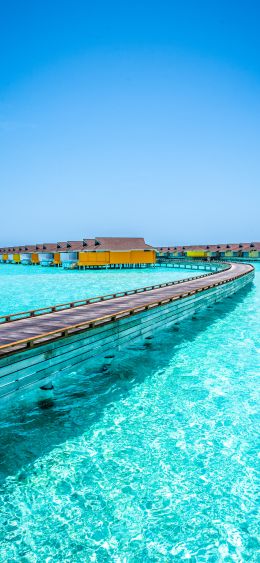Maldives, blue sea, rest Wallpaper 1080x2340
