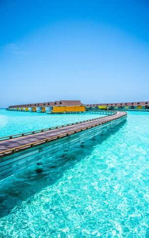 Maldives, blue sea, rest Wallpaper 1752x2800