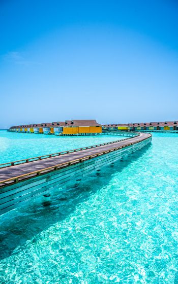 Обои 1200x1920 Мальдивы, лазурное море, отдых