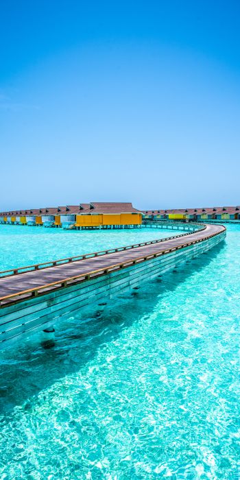 Обои 720x1440 Мальдивы, лазурное море, отдых