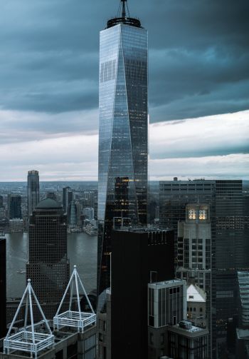skyscraper, New York, USA Wallpaper 1640x2360