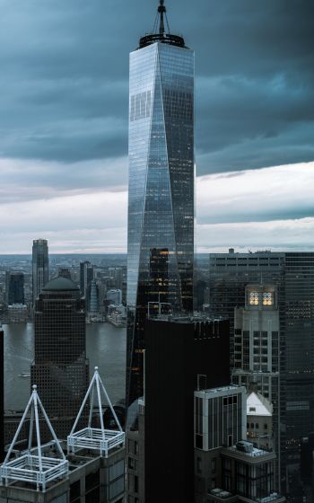 Обои 800x1280 небоскреб, Нью-Йорк, США