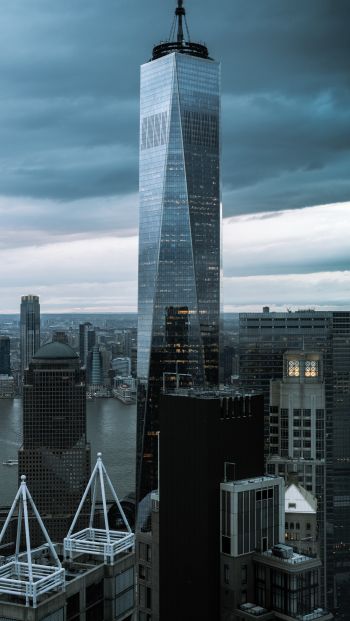 Обои 640x1136 небоскреб, Нью-Йорк, США
