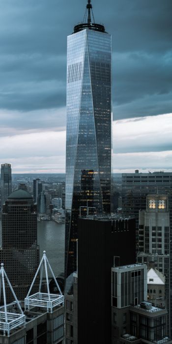 Обои 720x1440 небоскреб, Нью-Йорк, США