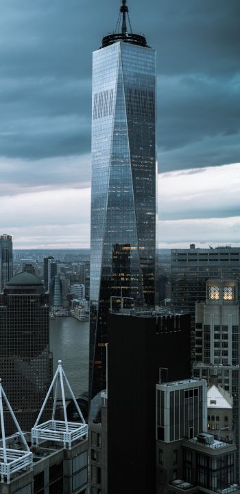 Обои 1080x2220 небоскреб, Нью-Йорк, США
