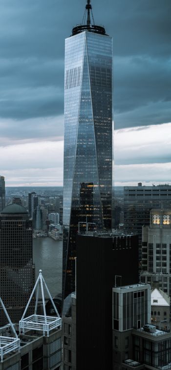 Обои 828x1792 небоскреб, Нью-Йорк, США