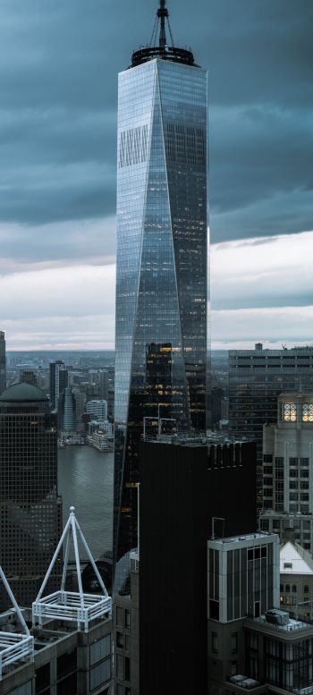 Обои 720x1600 небоскреб, Нью-Йорк, США