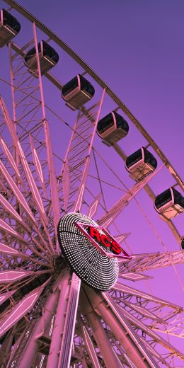 ferris wheel, attraction, purple Wallpaper 720x1440