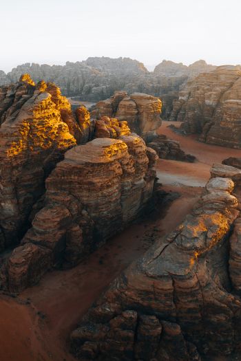 Hisma, desert, landscape Wallpaper 640x960