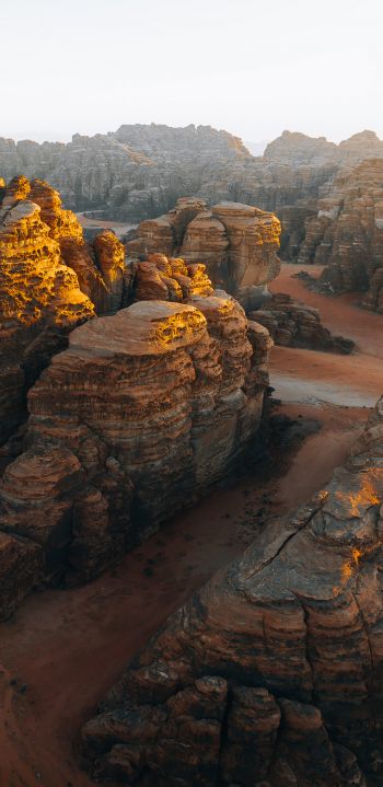 Hisma, desert, landscape Wallpaper 1440x2960