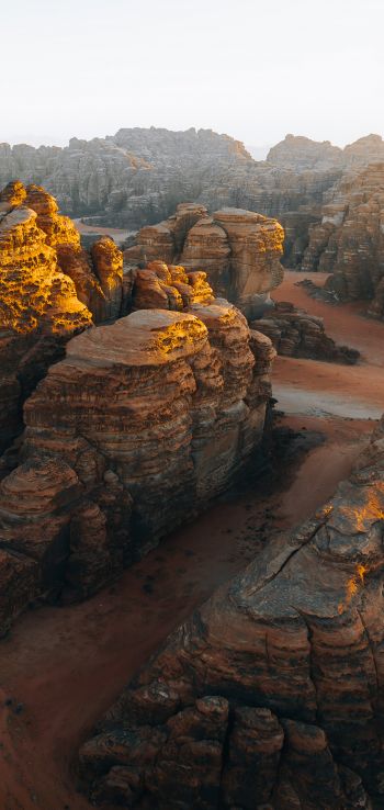 Hisma, desert, landscape Wallpaper 1080x2280